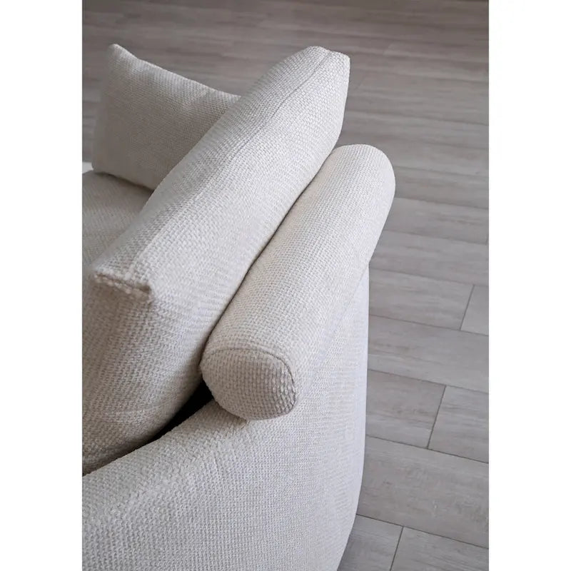 Canapé-lit pliable en lin avec 3 oreillers – Chaise longue de sol pour salon