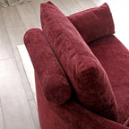 Canapé-lit pliable en lin avec 3 oreillers – Chaise longue de sol pour salon