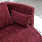 Canapé-lit pliable en lin avec 3 oreillers – Chaise longue de sol pour salon