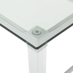 Table basse rectangulaire moderne de 48" en verre trempé avec cadre en acrylique