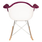 Fauteuil d'appoint à bascule en velours pour chambre d'enfant et salon
