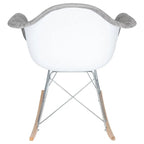 Fauteuil d'appoint à bascule en velours pour chambre d'enfant et salon