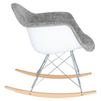 Fauteuil d'appoint à bascule en velours pour chambre d'enfant et salon