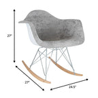 Fauteuil d'appoint à bascule en velours pour chambre d'enfant et salon