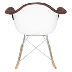 Fauteuil d'appoint à bascule en velours pour chambre d'enfant et salon