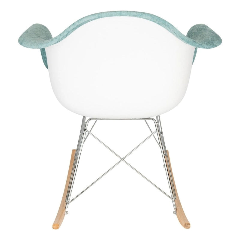 Fauteuil d'appoint à bascule en velours pour chambre d'enfant et salon
