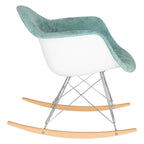 Fauteuil d'appoint à bascule en velours pour chambre d'enfant et salon