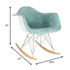 Fauteuil d'appoint à bascule en velours pour chambre d'enfant et salon