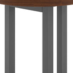 Table d'appoint ronde en placage de noyer avec piètement tripode en bois — Marron