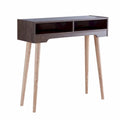 Console 2 étagères moderne du milieu du siècle avec pieds évasés