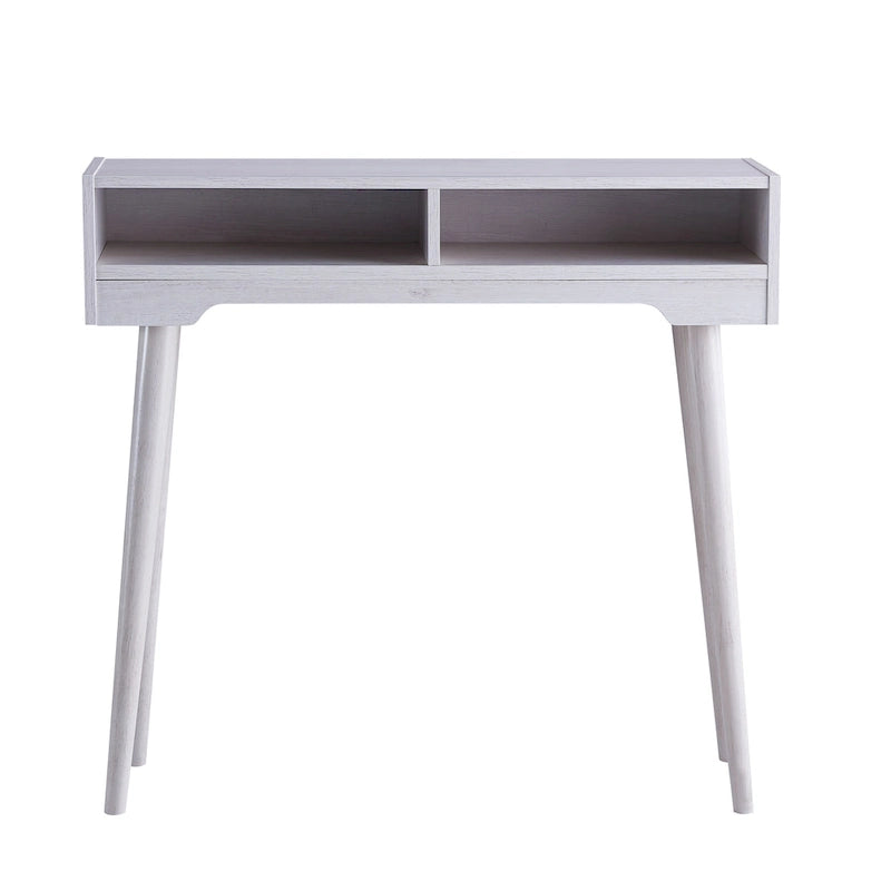 Console 2 étagères moderne du milieu du siècle avec pieds évasés
