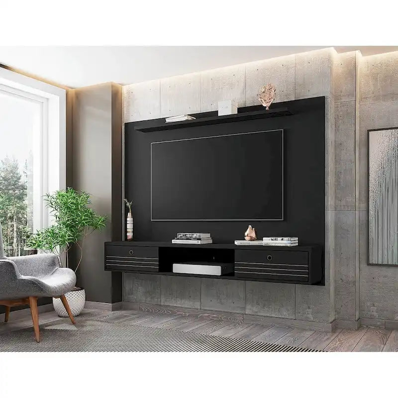 Meuble TV suspendu Mid-Century Modern, 180 cm