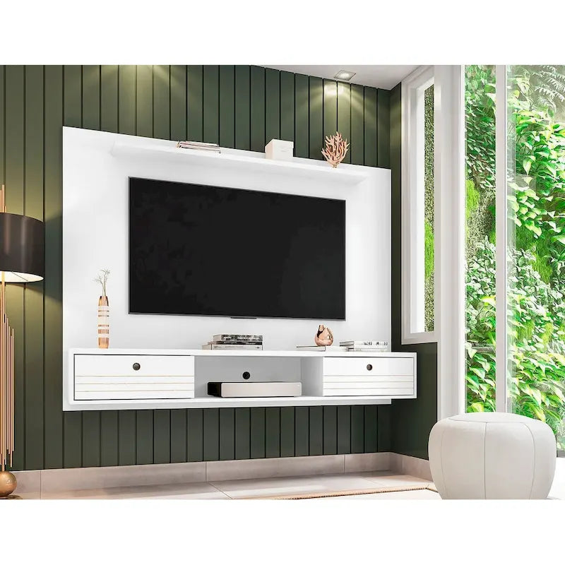 Meuble TV suspendu Mid-Century Modern, 180 cm