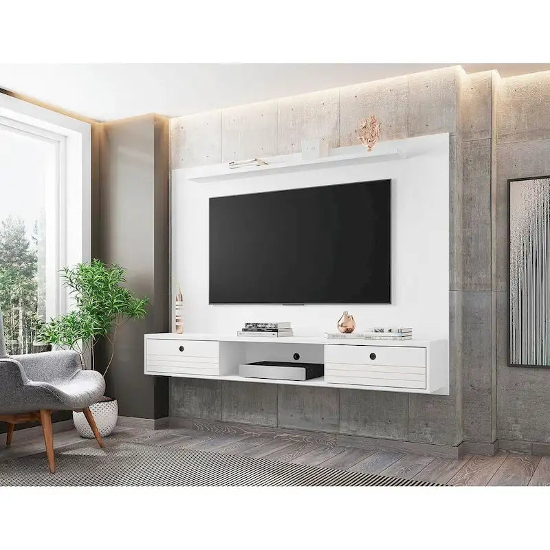 Meuble TV suspendu Mid-Century Modern, 180 cm