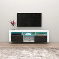Meuble TV flottant mural avec éclairage LED 16 couleurs, 160 cm