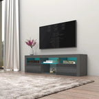 Meuble TV flottant mural avec éclairage LED 16 couleurs, 160 cm