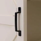 Meuble de rangement de salle de bain sur pied de style ferme avec porte coulissante – 3 étagères