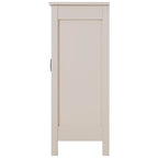 Meuble de rangement de salle de bain sur pied de style ferme avec porte coulissante – 3 étagères
