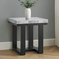 Steve Silver Ludlow Gray Marble Top Side Table