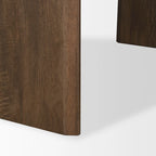 Table à manger ovale en bois massif avec pieds arqués – 6 places