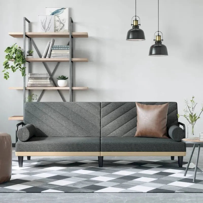 vidaXL Sleeper Sofa with Armrests Sofa Couch Recliner Chair Loveseat Fabric - 80.7 x 35 x 27.6