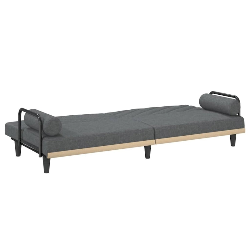 Canapé-lit avec dossier et accoudoirs réglables – Causeuse en tissu de 205 cm