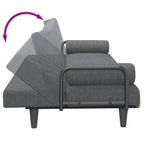 Canapé-lit avec dossier et accoudoirs réglables – Causeuse en tissu de 205 cm