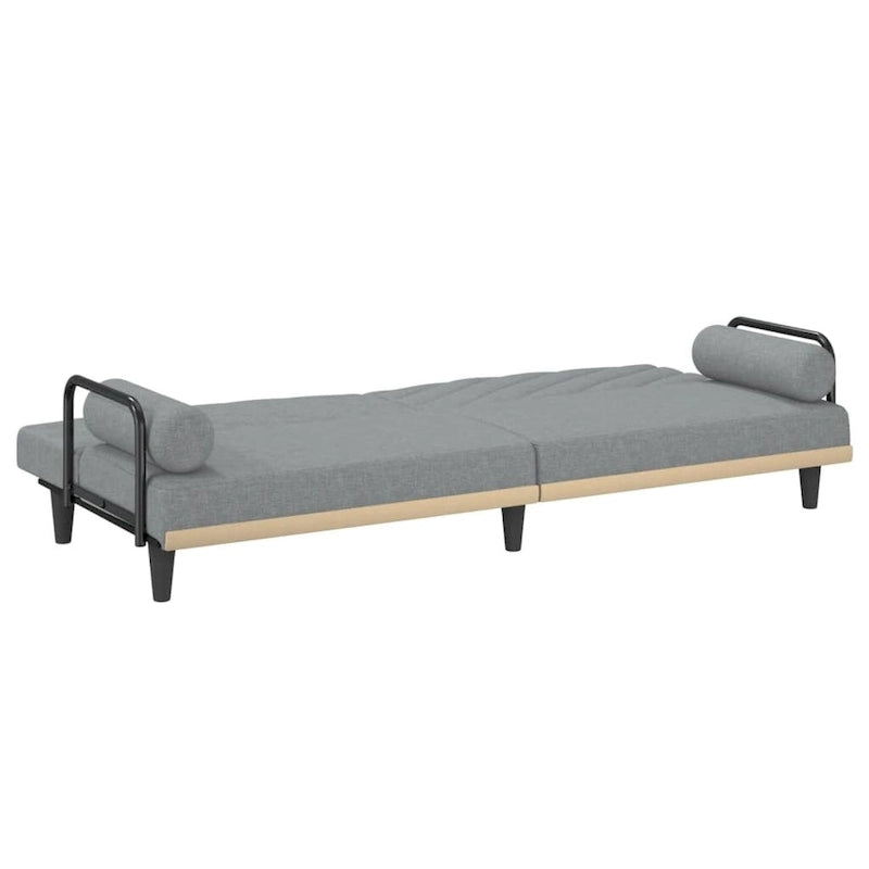 Canapé-lit avec dossier et accoudoirs réglables – Causeuse en tissu de 205 cm