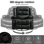 Fauteuil inclinable pivotant et massant, avec fonction de chauffage et port de chargement USB