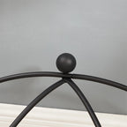 Table basse en verre trempé avec structure en métal noir