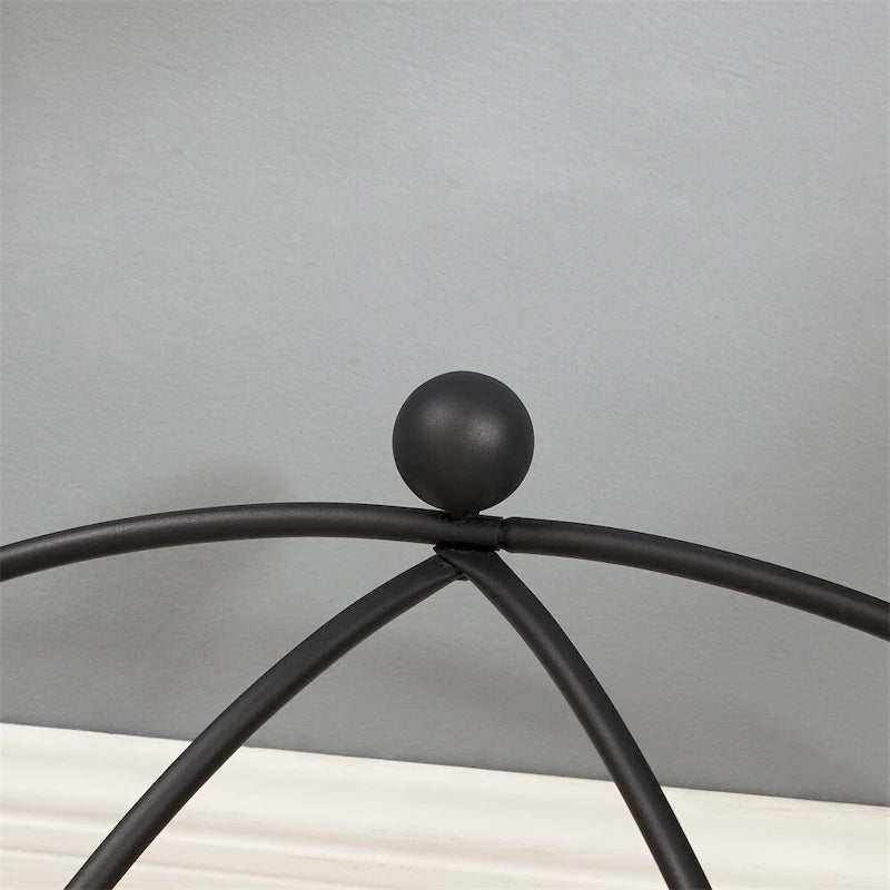 Table basse en verre trempé avec structure en métal noir