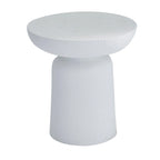 Table d'appoint ronde en oxyde de magnésium pour l'extérieur et l'intérieur