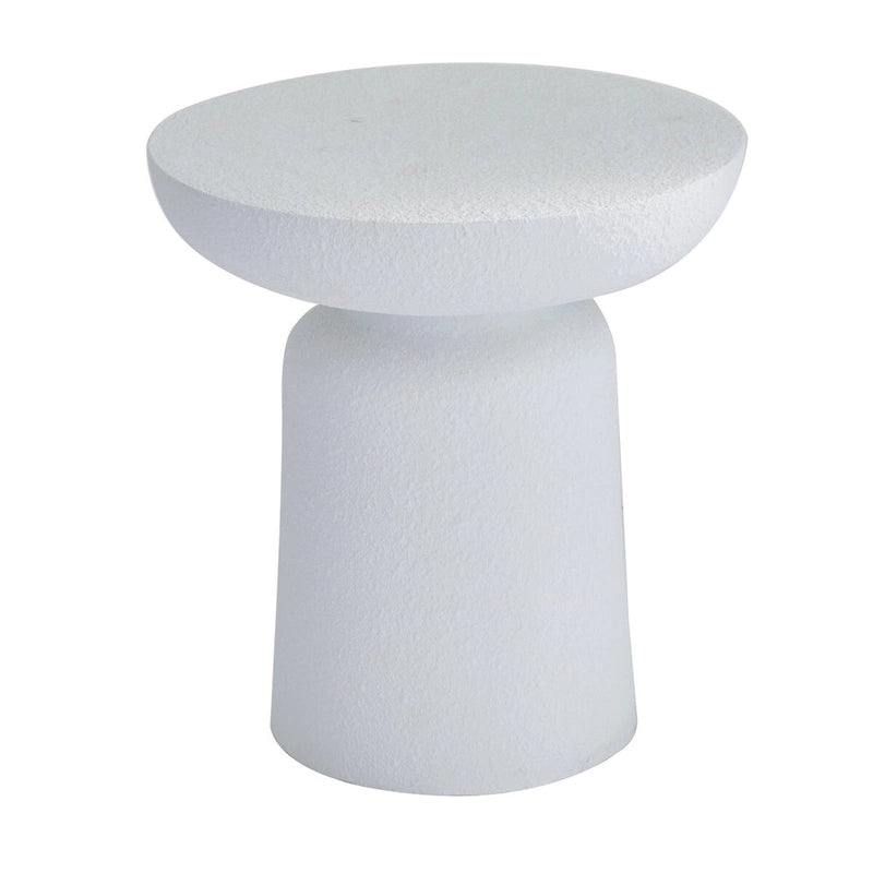 Table d'appoint ronde en oxyde de magnésium pour l'extérieur et l'intérieur