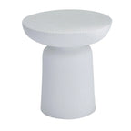 Table d'appoint ronde en oxyde de magnésium pour l'extérieur et l'intérieur