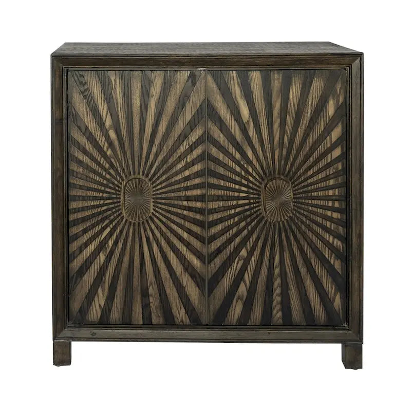 Meuble d'appoint à vin 2 portes avec motif étoile