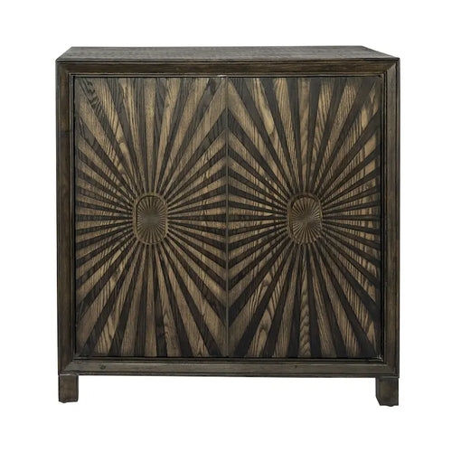 Meuble d'appoint à vin 2 portes avec motif étoile