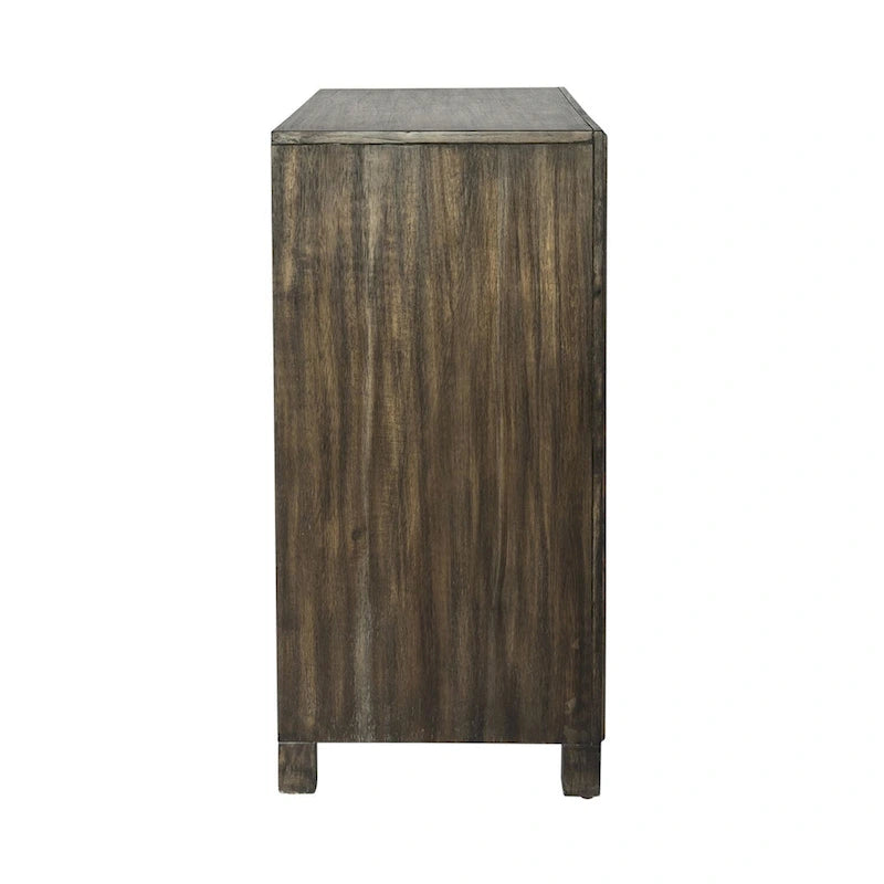 Meuble d'appoint à vin 2 portes avec motif étoile