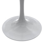 Table à manger carrée en résine avec pied central en acier blanc