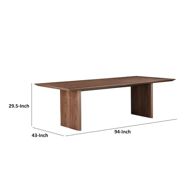 Table à manger rectangulaire – Noyer Brun