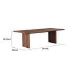 Table à manger rectangulaire – Noyer Brun