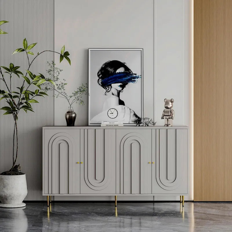 Armoire console laquée à 4 portes