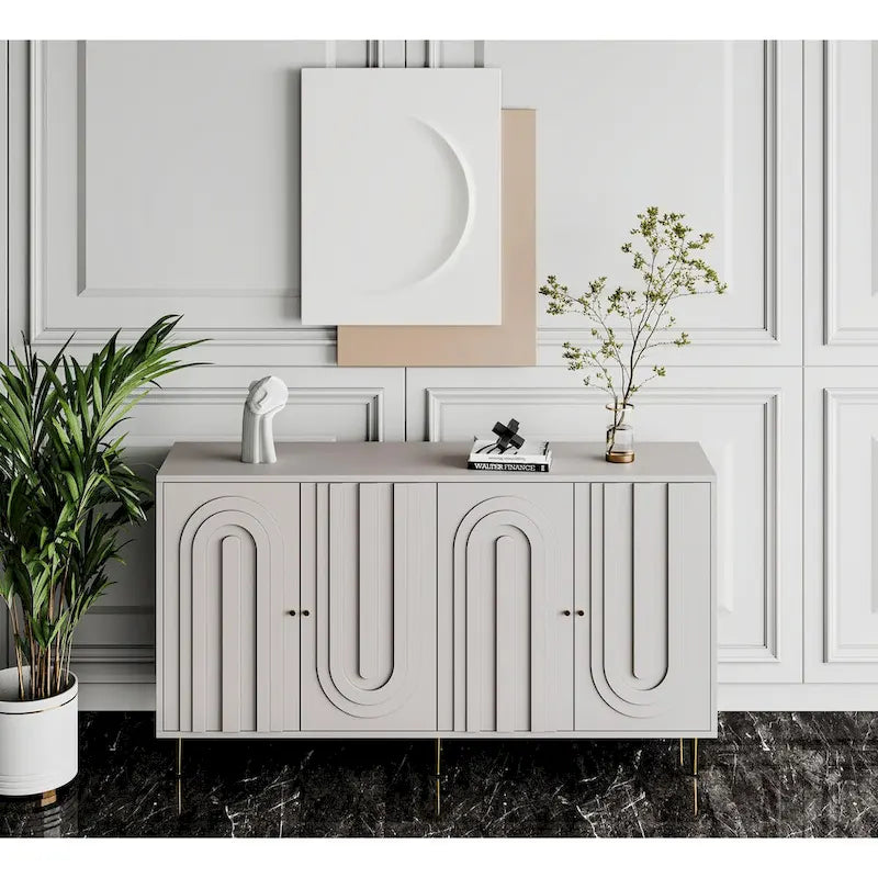 Armoire console laquée à 4 portes