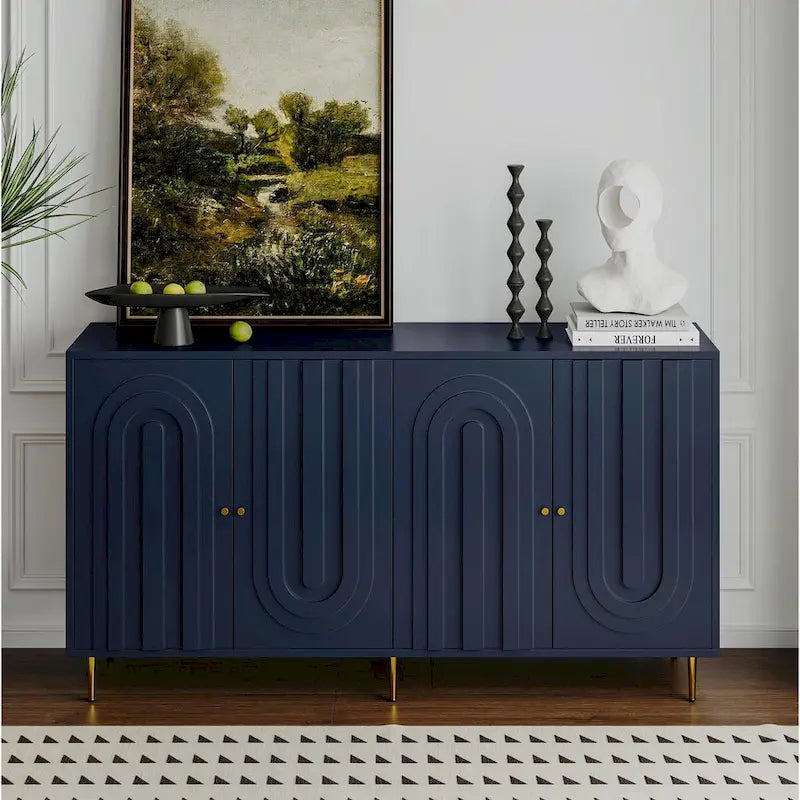 Armoire console laquée à 4 portes
