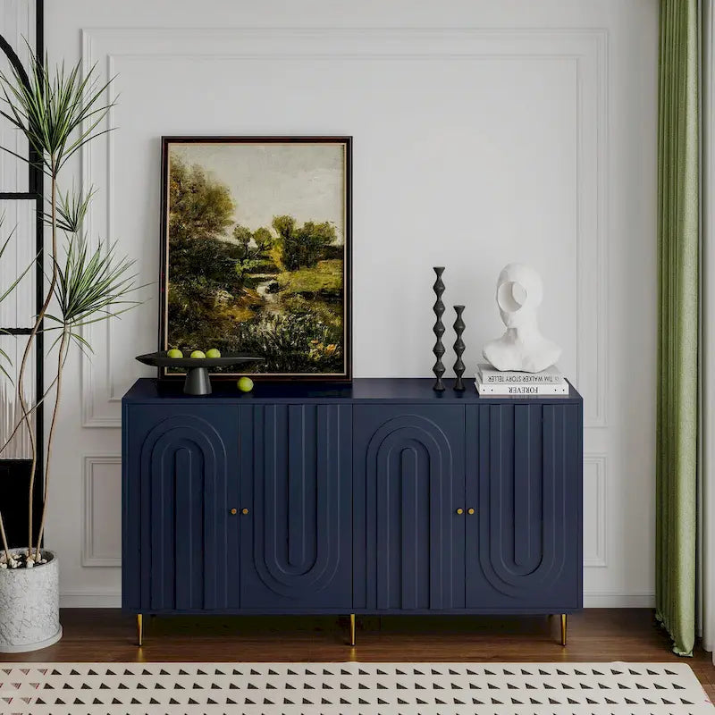Armoire console laquée à 4 portes