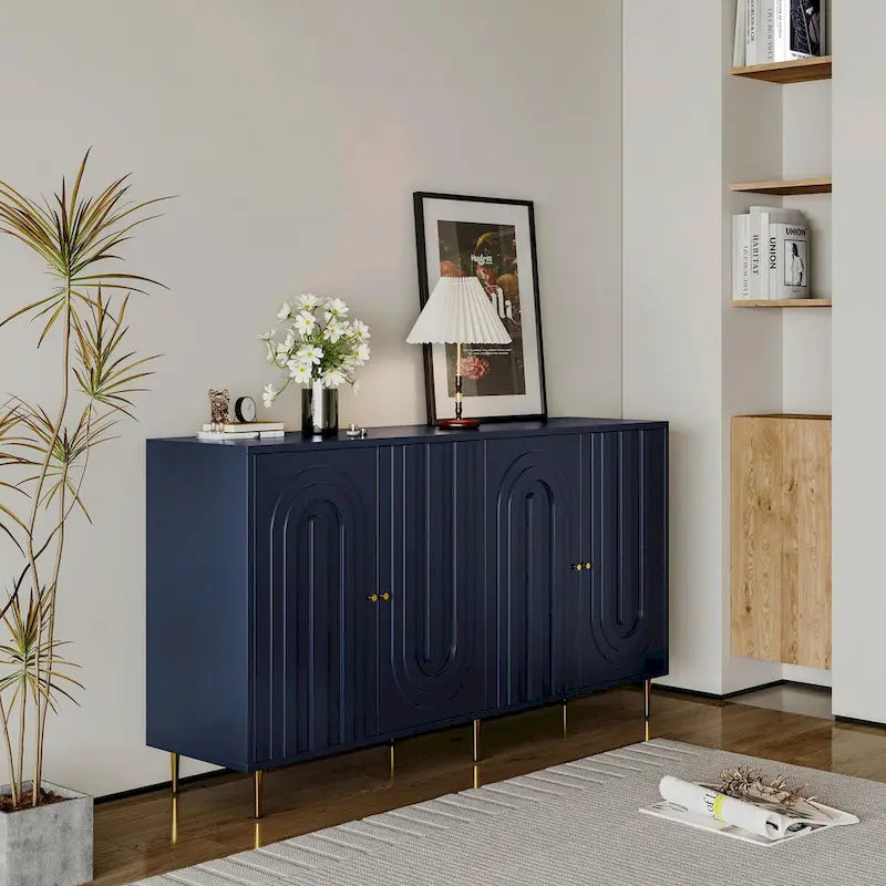 Armoire console laquée à 4 portes