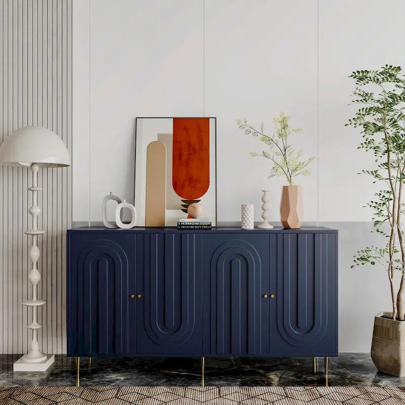 Armoire console laquée à 4 portes