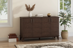 Espresso Sideboard in Natural Living Room